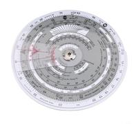 E6B-R Flight Computer Aviation Plotter Device - Circular Slide Rule For Navigation Calculation Aid, Wind Triangle Solver And Flight Planning Tool, Plastic E6B(E6B-R2)