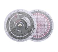 E6B-R Flight Computer Aviation Plotter Slide Rule for Pilot Training, 6 Inch Plastic Circular Calculator with Wind Side and Unit Conversion, Compat(E6B-R2)