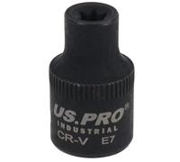 E7 Female Impacted Impact Torx Star E Socket 3/8in Drive Shallow