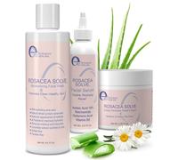 E70 Rosacea Solve Set - Contains Rosacea Cream, Serum and Moisturising Face Wash - Combines Useful Ingredients such as Aloe Vera, Hyaluronic Acid, Niacinamide Coconut Oil, Cocumber, Wheat, Fruit
