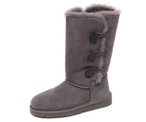 E7772 stivale bimba grey UGG K BAILEY BUTTON TRIPLET scarpe boot kid girl