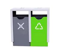 E7v2T9k6 Garden Outdoor Street Classified Trash Can Steel Waste Bin