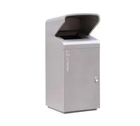 E7v2T9k6 Garden Outdoor Trash Can Street Metal Rubbish Bin
