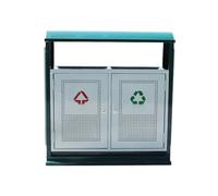 E7v2T9k6 Garden Street Metal Trash Can Classified Waste Bin