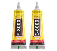 E8000 Glue - 2PC Super Glue - Transperant Multi-Function Glues Suitable for Phone Jewelry Glass Wood Metal Fabric (15mlx2 Pack)