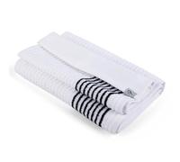 E9 GOLF Caddy Towel - Large 22" x 44" Caddie Style Golf Towel Design, Use The Same Golf Towel That Tour Players Use, Simple, Clean Design, White with Black Stripes