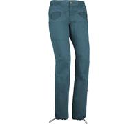 E9 - Organic cotton Stretch Pants - Onda Slim2 Green-Lake for Women - Size S - Blue Blue S