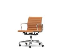 EA 118 Office Chair with Swivel/Armrest/Tilt Mechanism Cognac Leather/ Chrome Frame