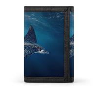 Ea-gle Ray in The Ocean Men's Classic Trifold Wallet | Credit Card Holder Stylish Purse Casual Money Clip