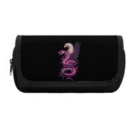 Ea-gles and Snake Cute Double Pencil Case Large Capacity Portable Pen Pouch with Zippered