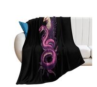Ea-gles And Snake Lightweight Blanket Throw Warm Flannel Blankets Soft Throws for Sofa Bed Couch