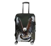 Ea-gles and Snake Personalized Luggage Case Cover Funny Travel Accessories Washable Suitcase Protector Fit 19-32 Inch XL