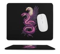 Ea-gles And Snake Trendy Gaming Mouse Pad Rubber Base Non-Slip Large Desk Mat Home Office 9.8"x11.8"