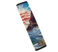 Ea-gles And U.S. Flag Funny Car Seat Belt Pads Soft Shoulder Seatbelt Pads Protector Car Interior Accessories