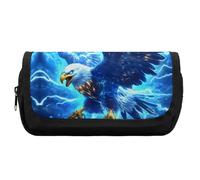 Ea-gles Braving Thunders Cute Double Pencil Case Large Capacity Portable Pen Pouch with Zippered