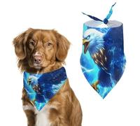Ea-gles Braving Thunders Printed Dog Bandanas Adjustable Trendy Triangle Pet Scarffor Small Medium Large