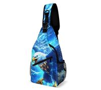 Ea-gles Braving Thunders Trendy Crossbody Bag for Women Men Sling Bags Shoulder Chest Backpack Hiking Running