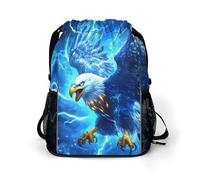 Ea-gles Braving Thunders Trendy Drawstring Backpack with Shoes Compartment Gym Bag Beach Cinch for Women Men