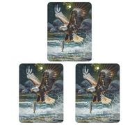 Ea-gles Catching Fish Funny Car Air Fresheners 3pcs Long Lasting Scent Automotive Hanging Scented Cards Tablets