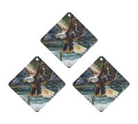 Ea-gles Catching Fish Funny Car Air Fresheners 3pcs Long Lasting Scent Automotive Hanging Scented Cards Tablets