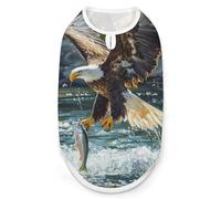 Ea-gles Catching Fish Funny Dog Vest Shirt Soft Comfortable Tank Top Cute Clothes for Cat Puppy