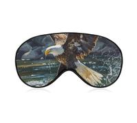 Ea-gles Catching Fish Soft Eye Masks for Sleep with Adjustable Strap Breathable Travel Sleeping Covers