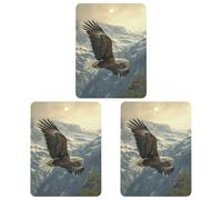 Ea-gles Cute Flying Mountain 3 Pcs Automotive Air Fresheners Mirror Aromatherapy Tablets Ornament Car Fragrance Scented Cards Square