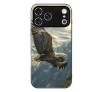 Ea-gles Cute Flying Mountain Cell Phone Case Compatible with iPhone 17/17 Air/17 Pro/17 Pro Max Glass Back Protective Shell