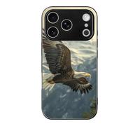 Ea-gles Cute Flying Mountain Cell Phone Case Compatible with iPhone 17/17 Air/17 Pro/17 Pro Max Glass Back Protective Shell
