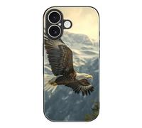 Ea-gles Cute Flying Mountain Cell Phone Case Compatible with iPhone 17/17 Air/17 Pro/17 Pro Max Glass Back Protective Shell