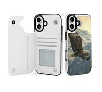 Ea-gles Cute Flying Mountain Cell Phone Flip Case Compatible with iPhone 16/16 Plus/16 Pro/16 Pro Max/16 E/SE4 Soft Protective Shell