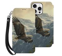 Ea-gles Cute Flying Mountain Cell Phone Front Flip Case Compatible with iPhone 16/16 Plus/16 Pro/16 Pro Max/16 E Soft Protective Shell