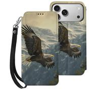 Ea-gles Cute Flying Mountain Cell Phone Front Flip Case Compatible with iPhone 17/17 Air/17 Pro/17 Pro Max Soft Protective Shell