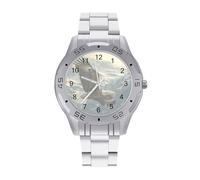 Ea-gles Cute Flying Mountain Men's Wrist Watches Stainless Steel Strap Business Quartz Watch for Daily Wear