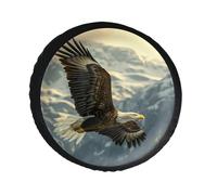 Ea-gles Cute Flying Mountain Spare Tire Cover Waterproof Leather Adjustable Foldable Wheel Protector