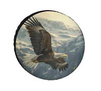 Ea-gles Cute Flying Mountain Spare Tire Cover Waterproof Oxford Cloth Adjustable Foldable Wheel Protector
