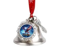 Ea-gles New York City Christmas Bell & Sleigh Bells Xmas Tree Decorative Hanging Ornaments for Holiday Home Party Wing Bell