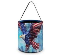 Ea-gles New York City Halloween Tricking Or Treating Bucket Funny Party Favor Tote Bag for Candy Gifts Travel