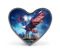 Ea-gles New York City Unisex Novelty Brooches & Pins Heart Metal Lapel Badge for Clothing Shawl Hat