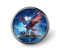Ea-gles New York City Unisex Novelty Brooches & Pins Round Metal Lapel Badge for Clothing Shawl Hat