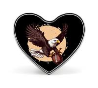 Ea-gles on Football Ball Heart Badge Funny Lapel Pins Personalized Button Brooch Pin for Clothing Bag Accessories