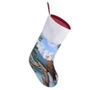 Ea-gles Perched on Branch Cute Christmas Stockings Xmas Stocking Gifts Home Decor for Family Holiday Party