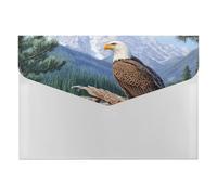 Ea-gles Perched on Branch Printed Expanding File Organizer with 6 Pockets Portable Receipt Organizer for Home Office