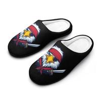 Ea-gles Pirates Men's Cotton Slippers for Winter Casual House Shoes Soft Comfy Slip Indoor Outdoor