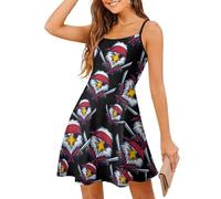 Ea-gles Pirates Women's Sling Dress Casual Vacation Party Mini Dresses Sexy Backless Swing Sundress L