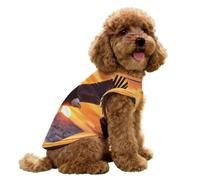 Ea-gles Soaring Over Ocean Sunset Dog Clothes Ice Silk Sleeveless Pet Vest Puppy Breathable Shirts for Small Dogs Cat S