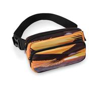 Ea-gles Soaring Over Ocean Sunset Money Belts Travel Fanny Pack with Adjustable Buckle Fashion Waist Packs for Women Men