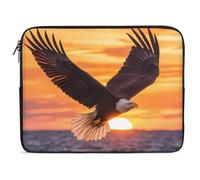 Ea-gles Soaring Over Ocean Sunset Shockproof Laptop Sleeve Case Protective Briefcase Carrying Computer Bag Portable Laptops Cover 17inch
