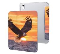 Ea-gles Soaring Over Ocean Sunset Slim Tablet Cases Compatible with iPad Series With Pencil Holder Protective Cover Compatible with IPAD 10代 (10.9in)