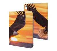 Ea-gles Soaring Over Ocean Sunset Slim Tablet Cases Compatible with iPad Series Without Pencil Holder Protective Cover Compatible with iPad 10代 (10.9in)